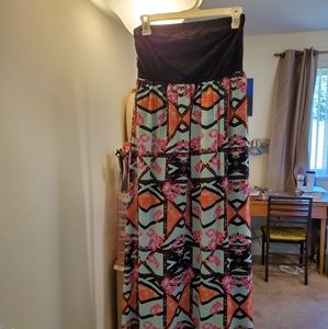 Xhilaration Strapless Maxi Dress